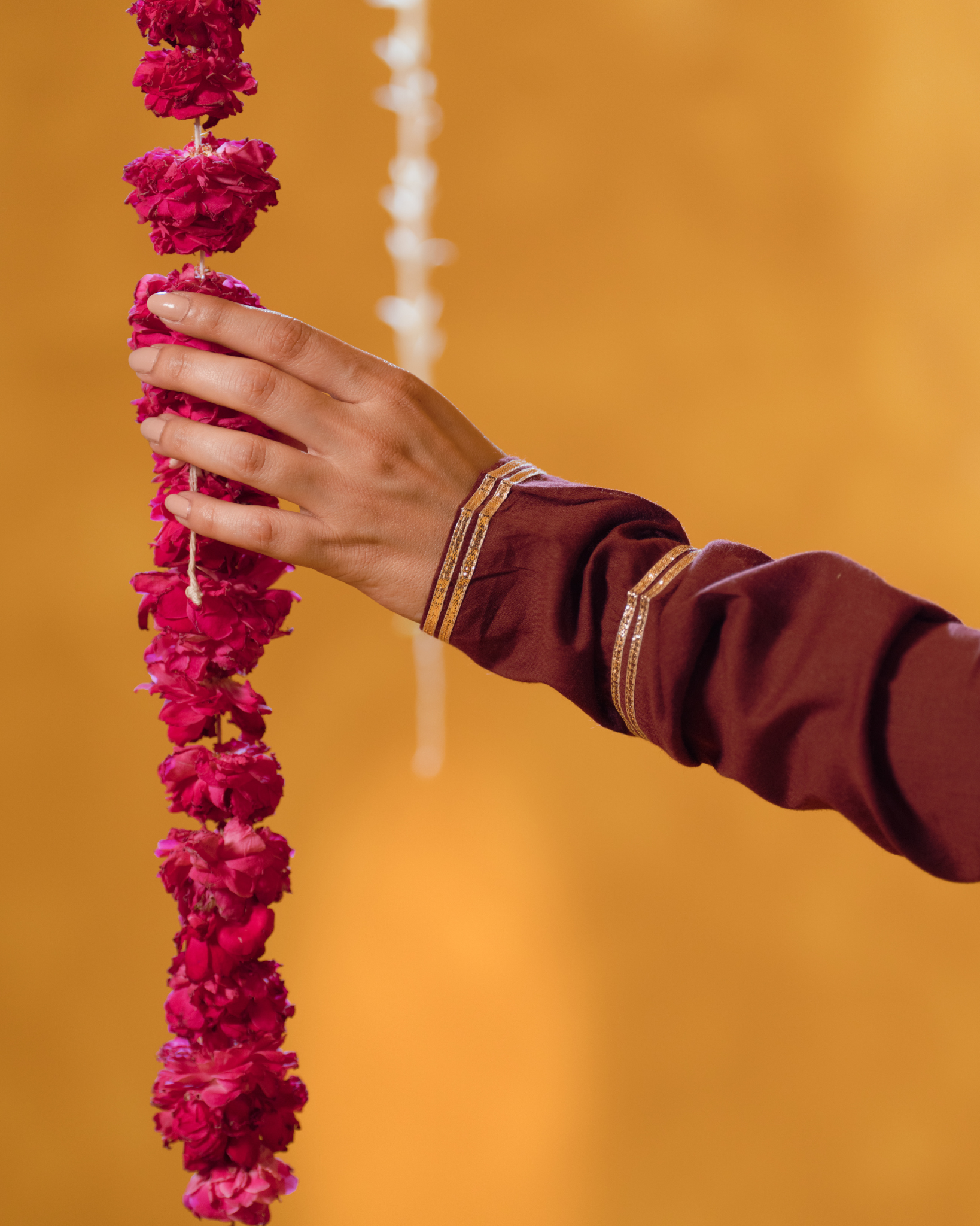 Berry wine Mulmul Anarkali Suit 2pcs Set