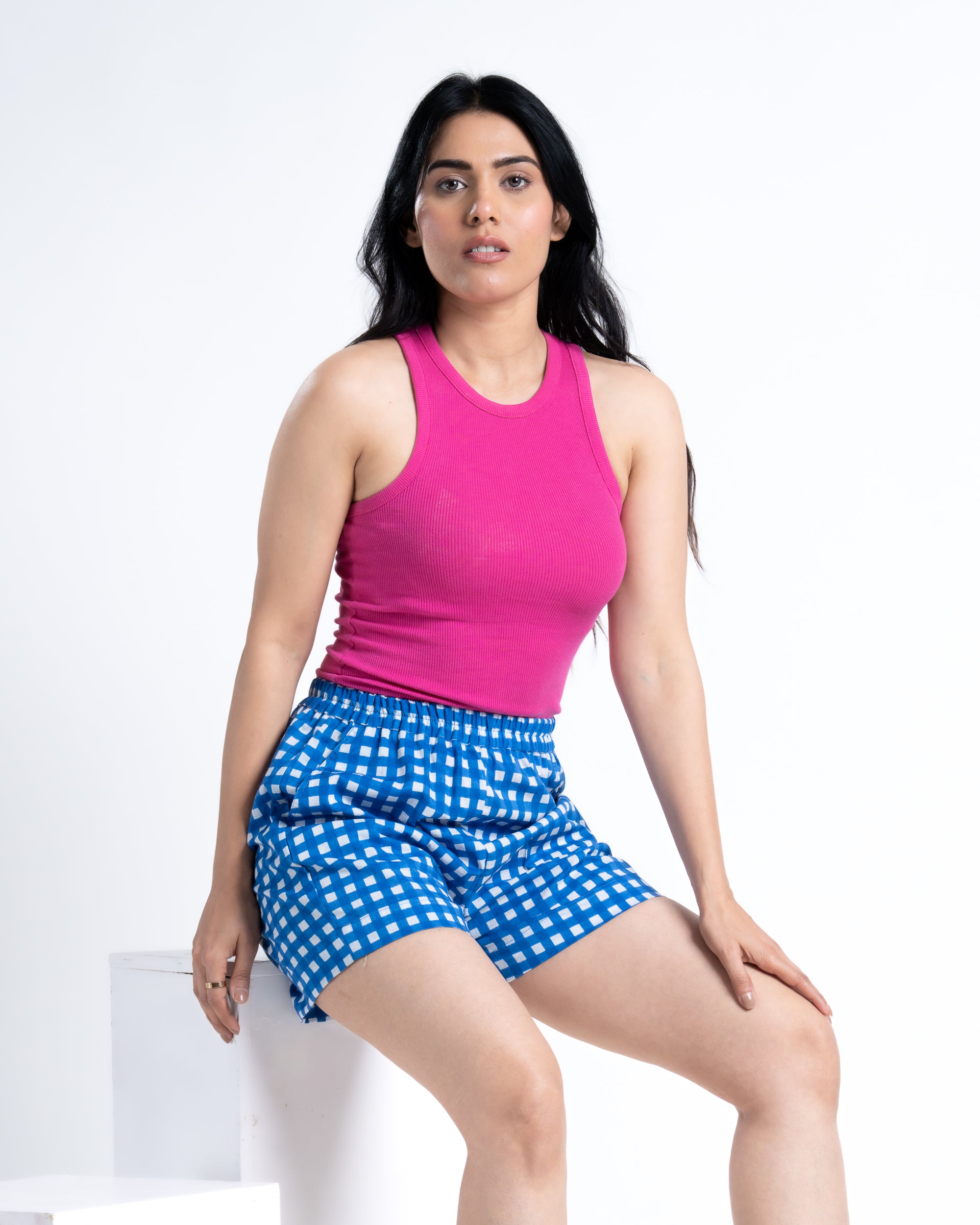 Blue Check Shorts for Men – Shop Now