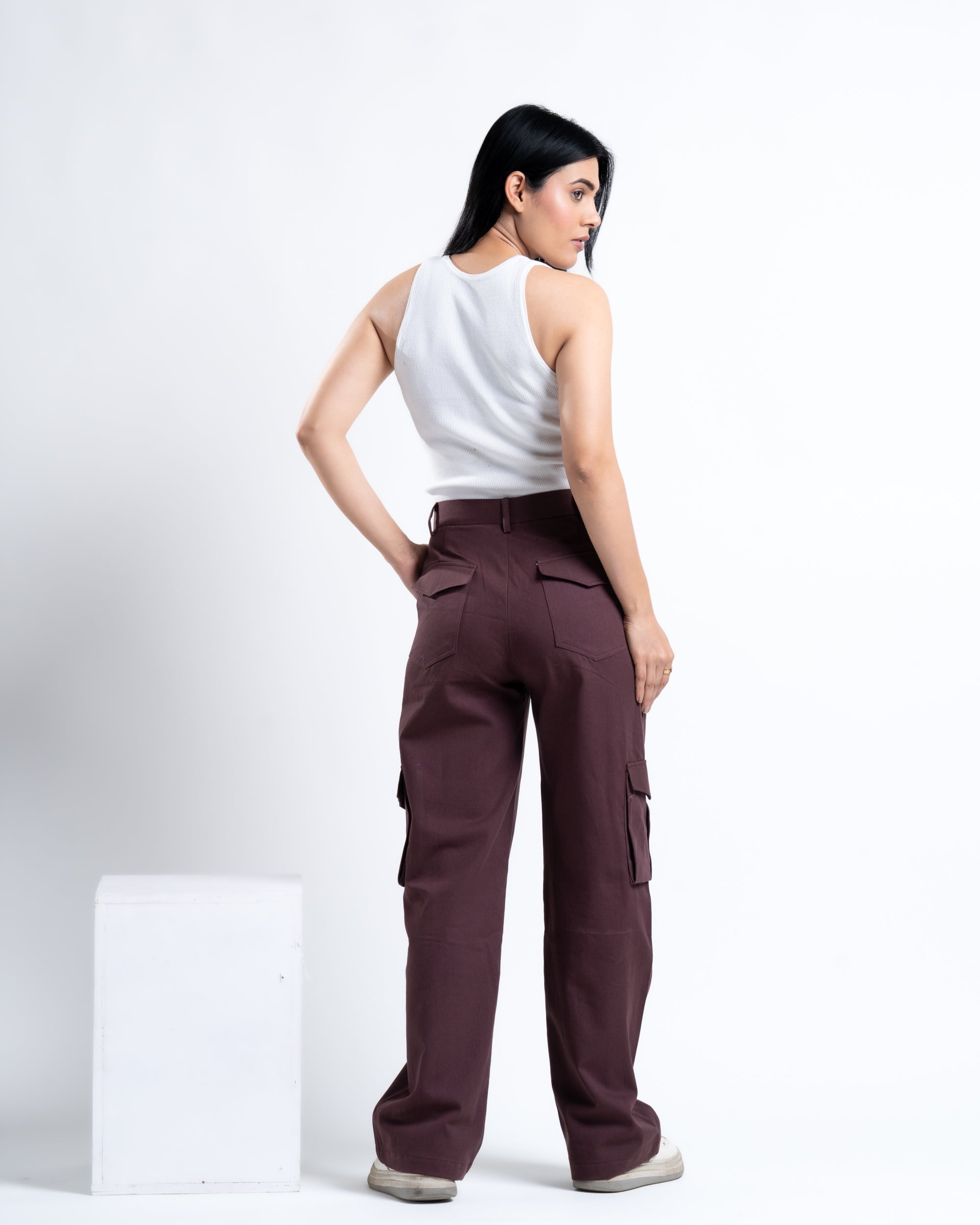 Regular Drift Cargo Plum Brown