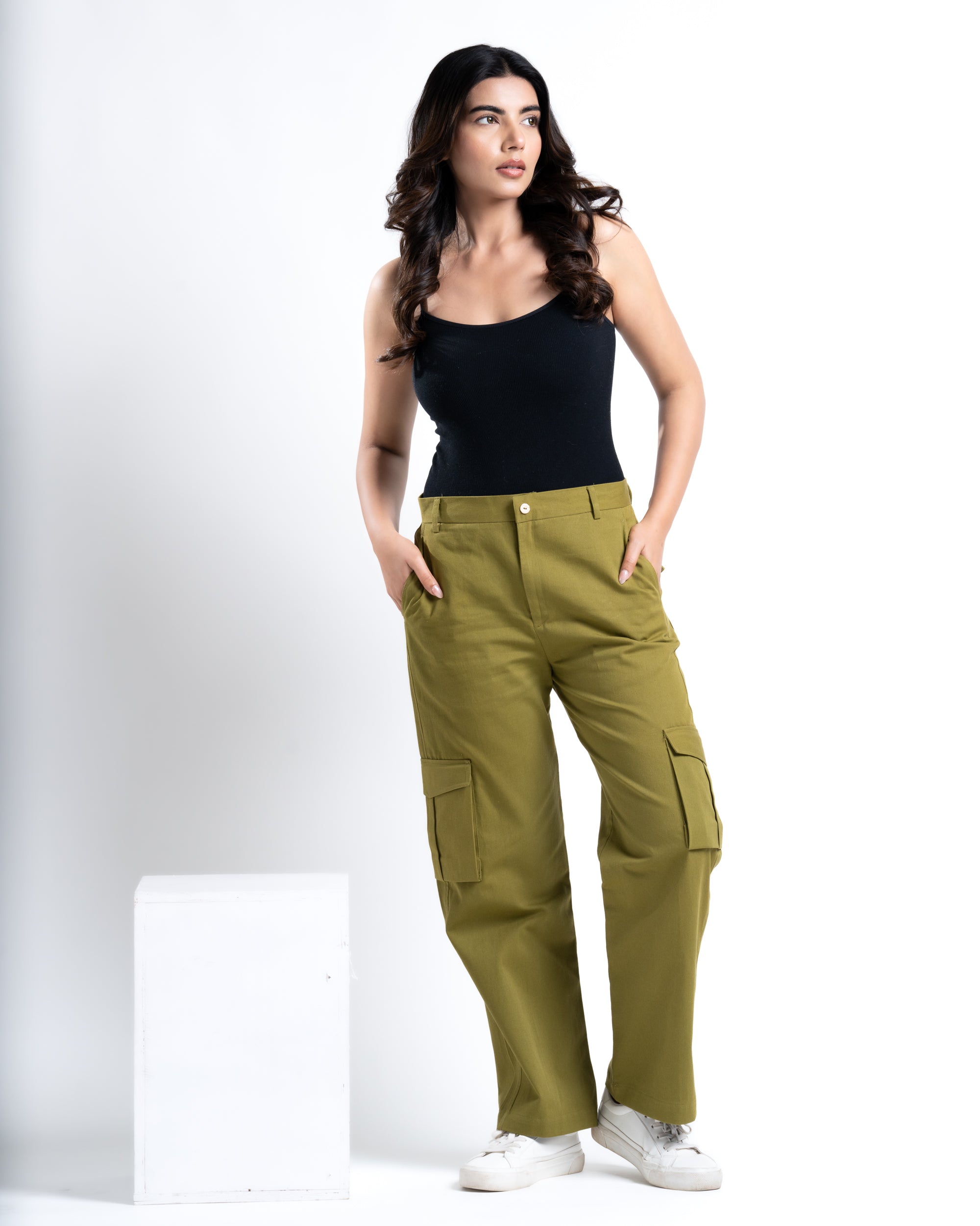 Regular Drift Cargo Moss Green