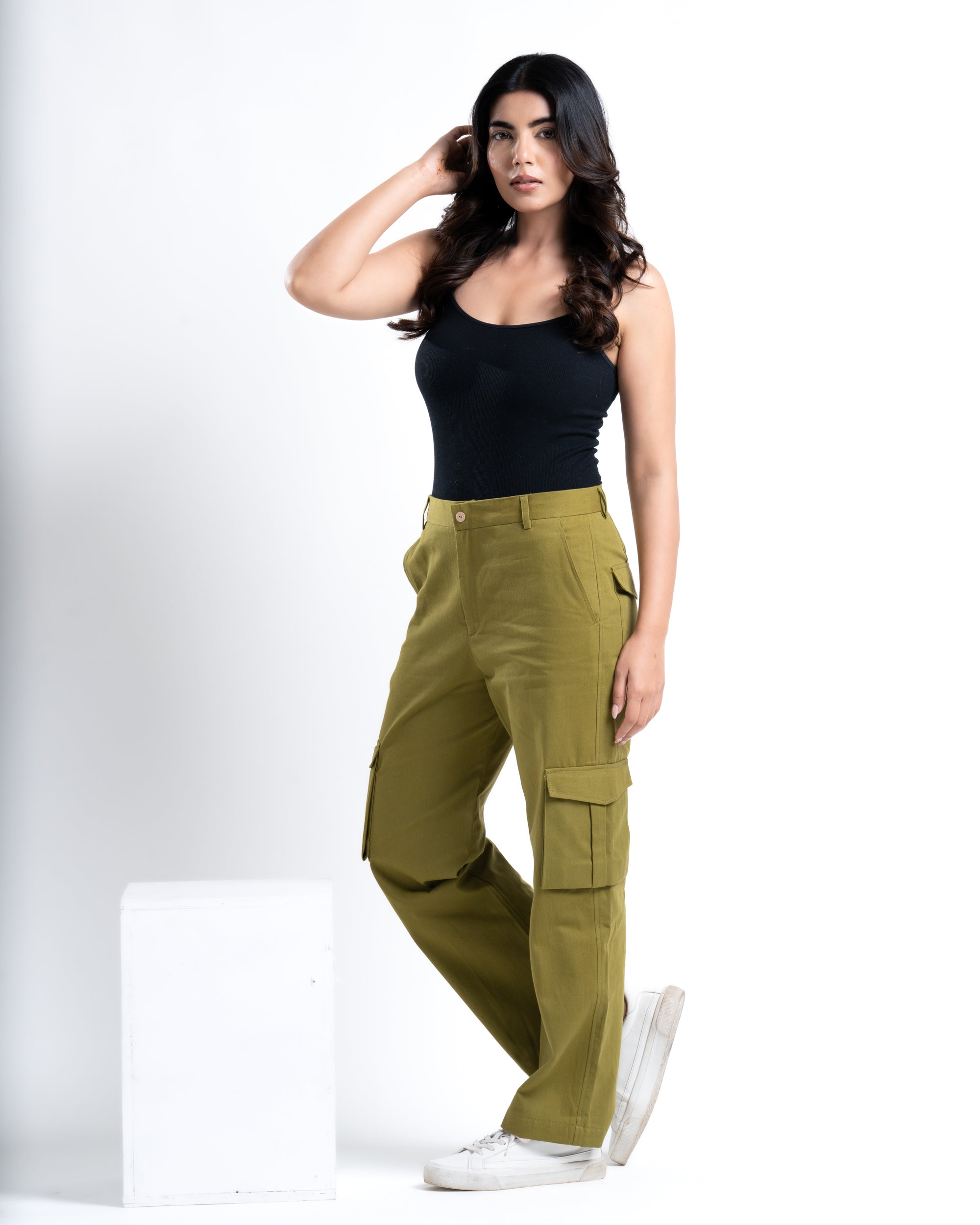 Regular Drift Cargo Moss Green