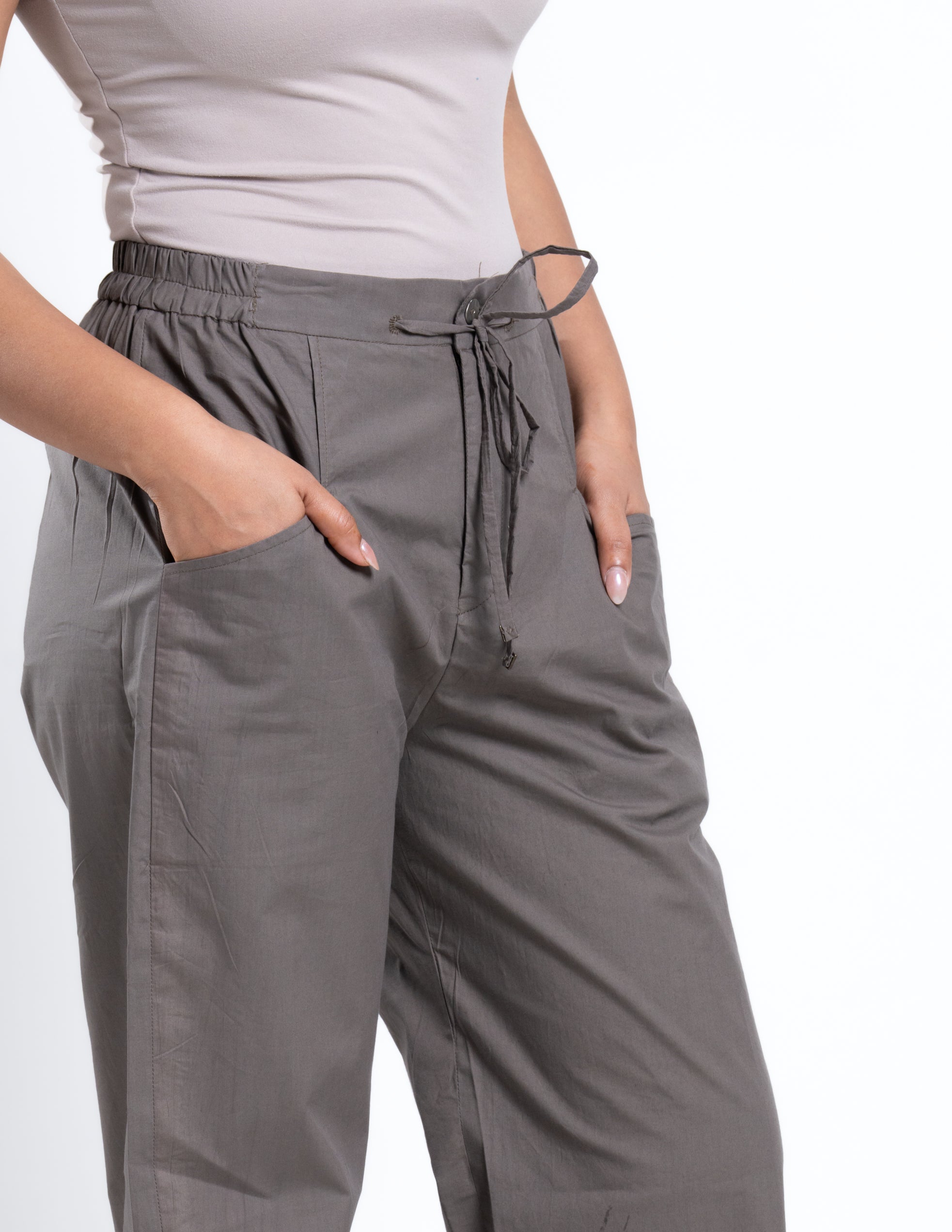 High Rise Relaxed Fit Ash Gray