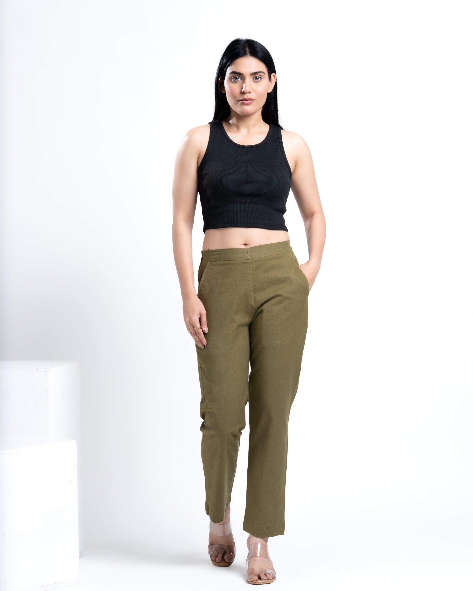Straight Pant Olive Green