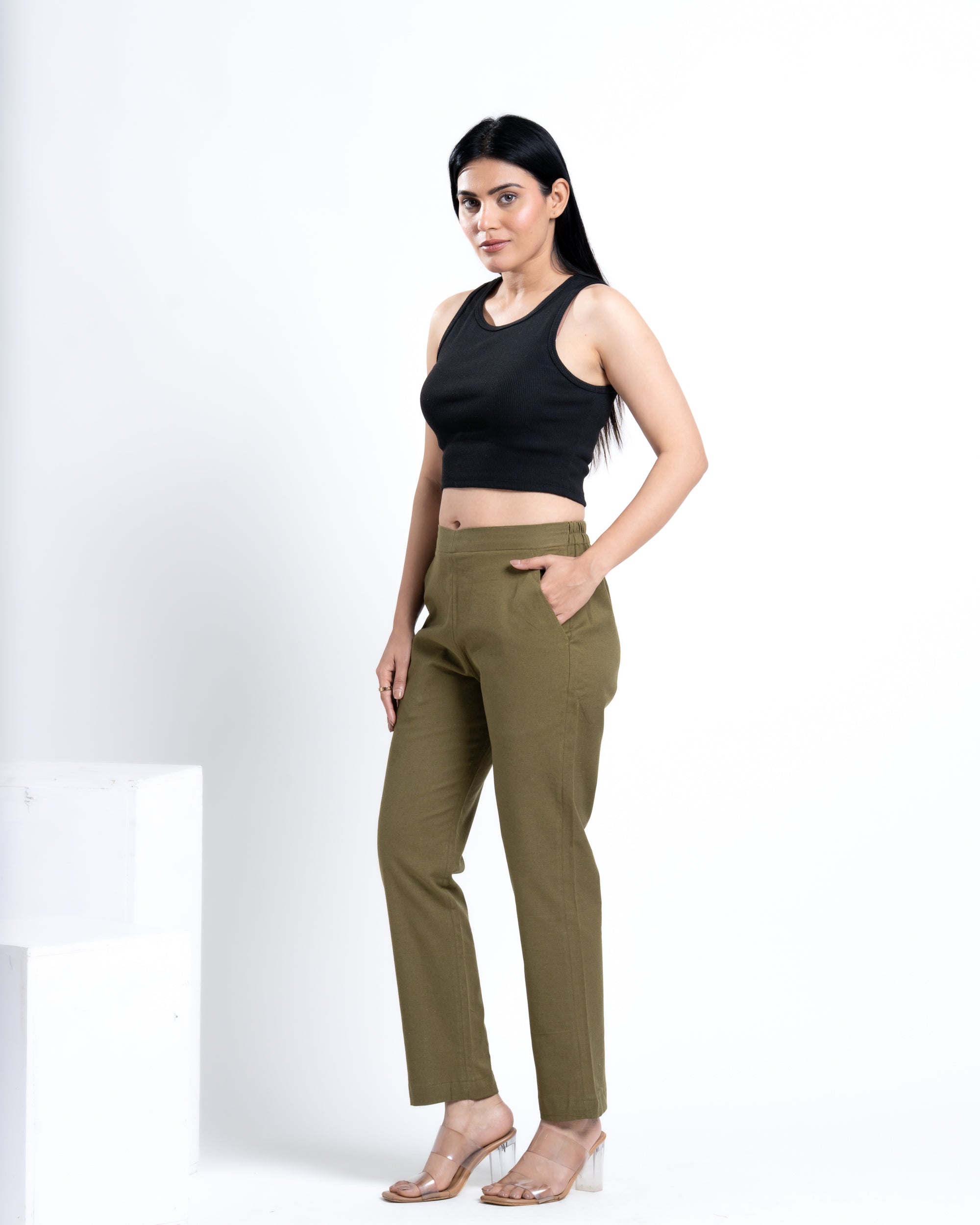 Straight Pant Olive Green