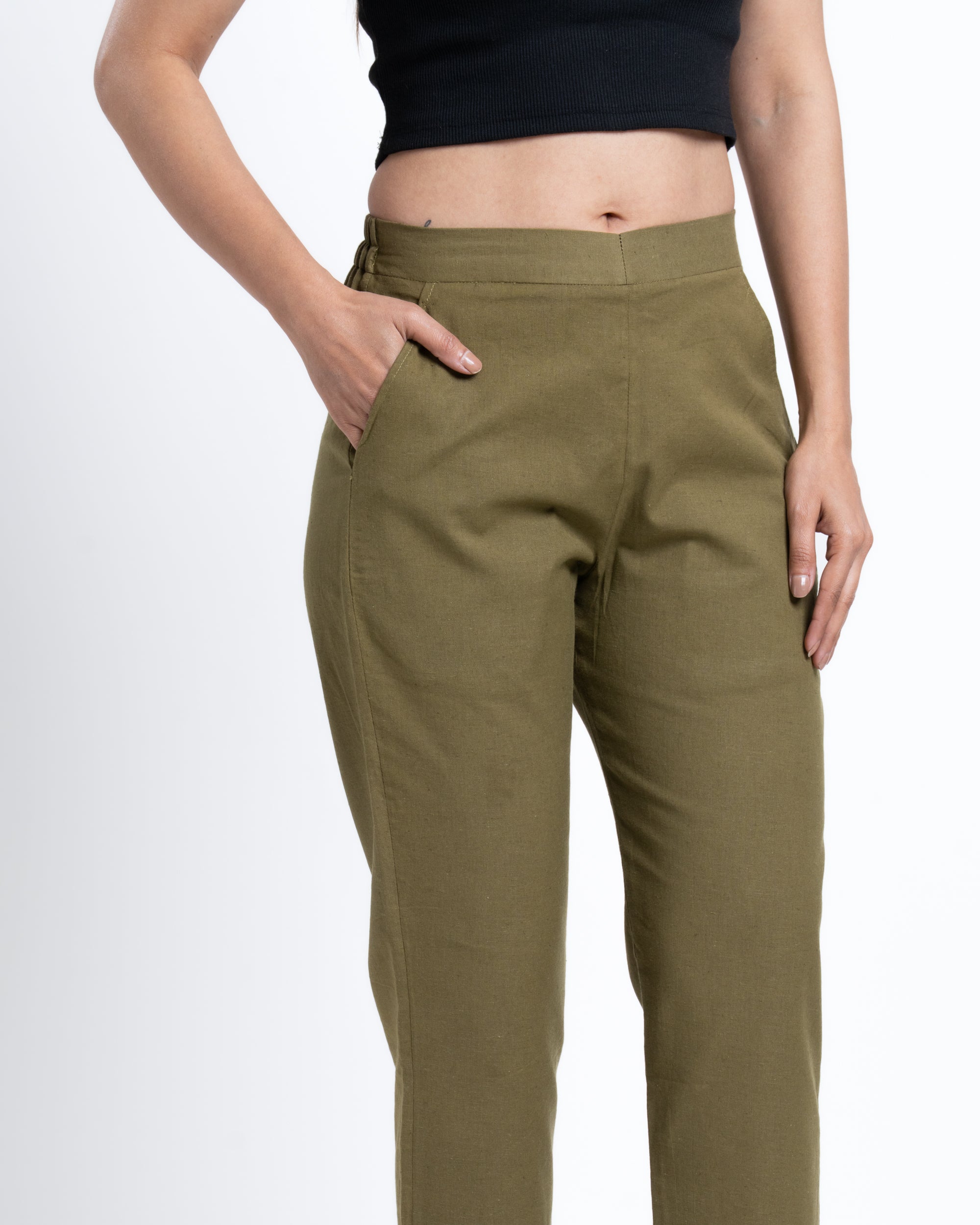 Straight Pant Olive Green