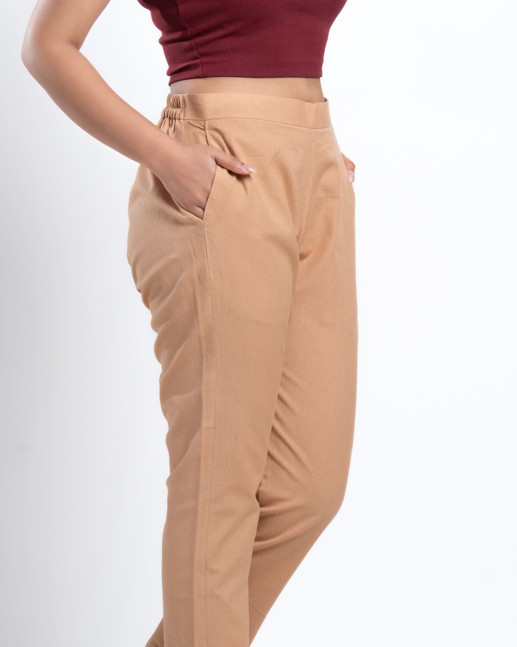 Straight Pant Caramel Brown