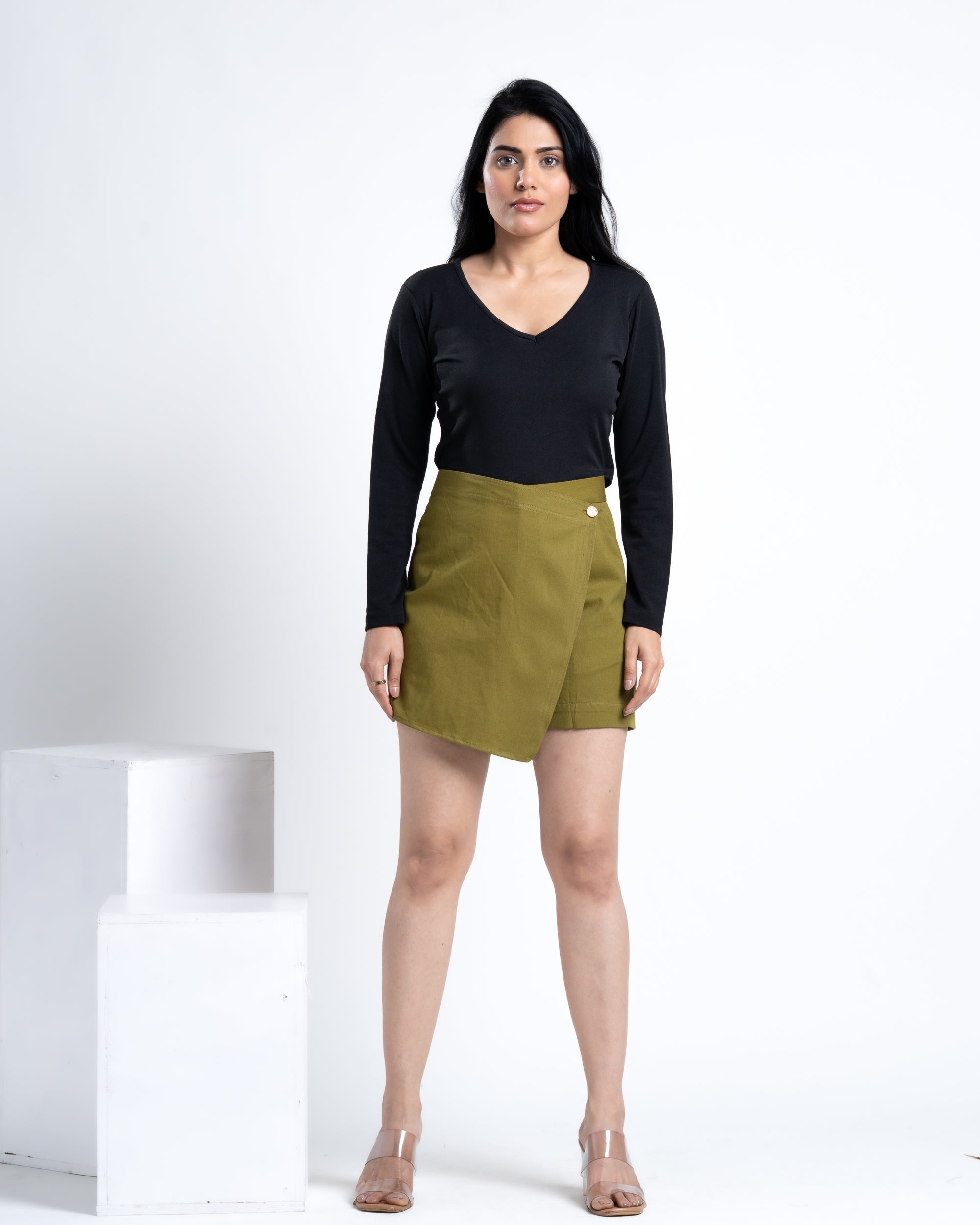 Shop Now for Moss Green Chic Skort Online