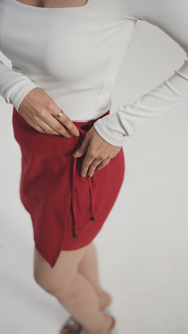 Breezy Skort Brick Red