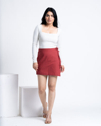 Buy Online Breezy Skort in Brick Red Today