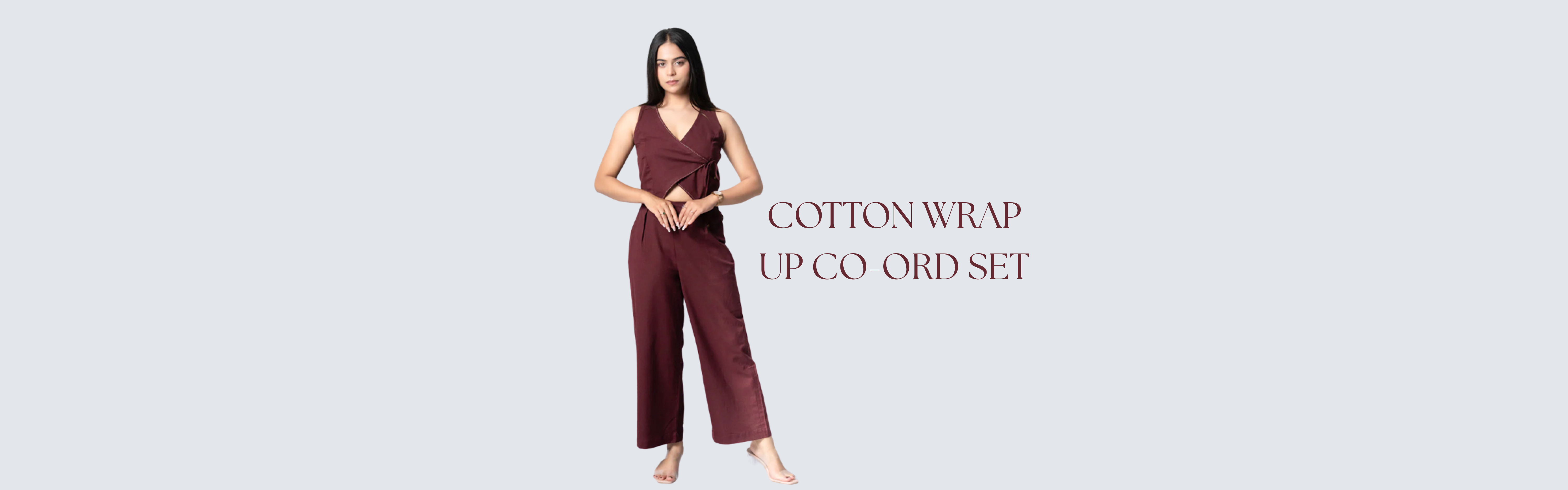 Cotton Wrap up Co ord set