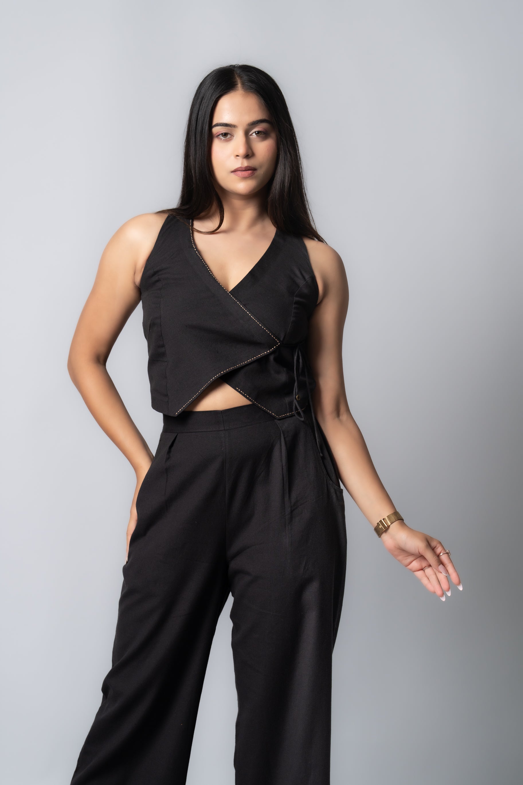 Black Wrap up Co-ord set