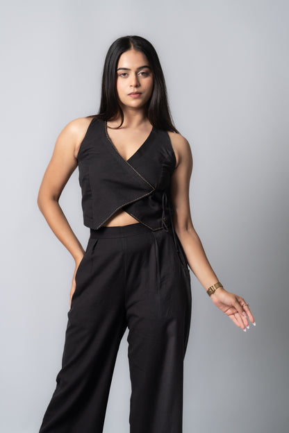 Black Wrap up Co-ord set