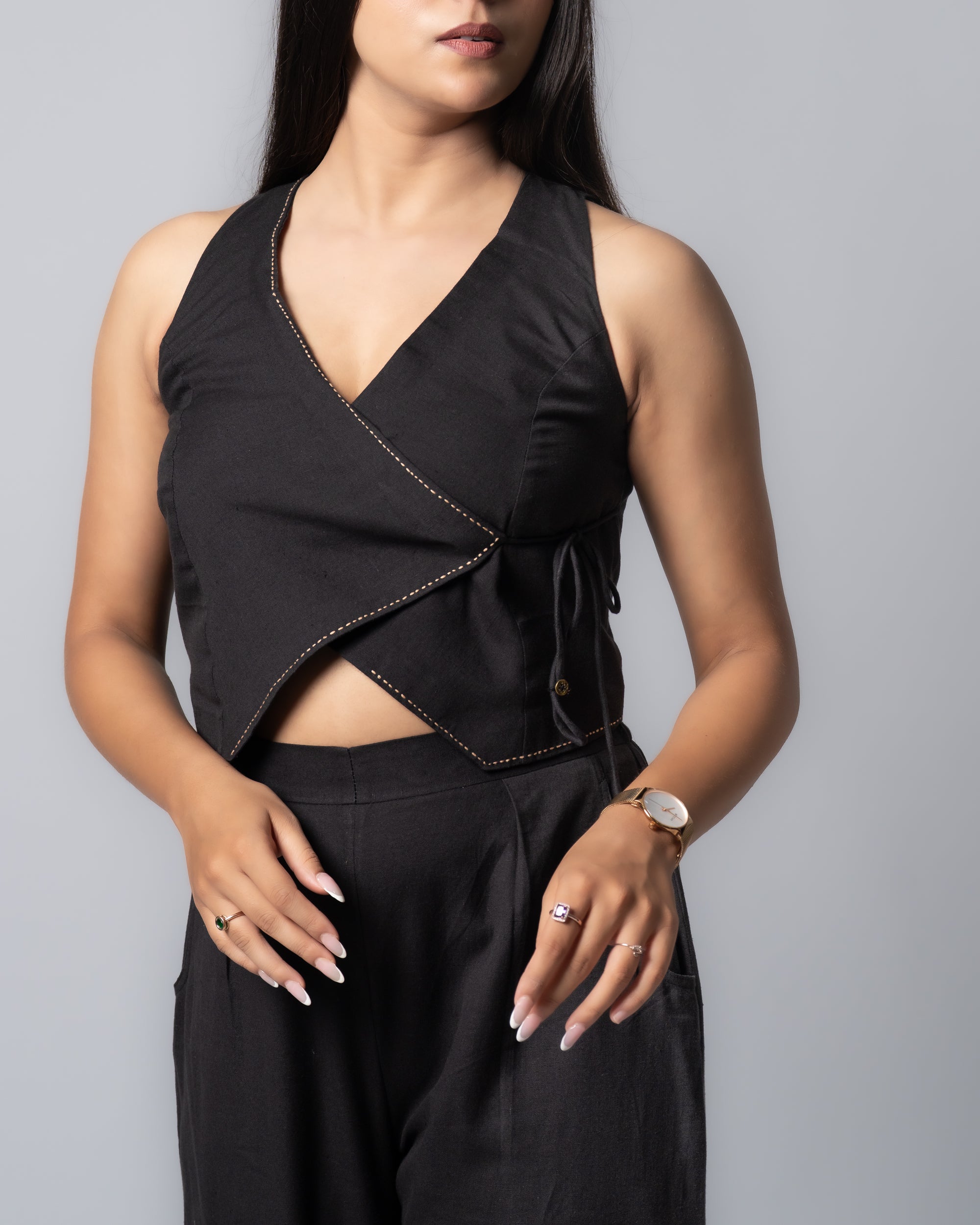 Black Wrap up Co-ord set