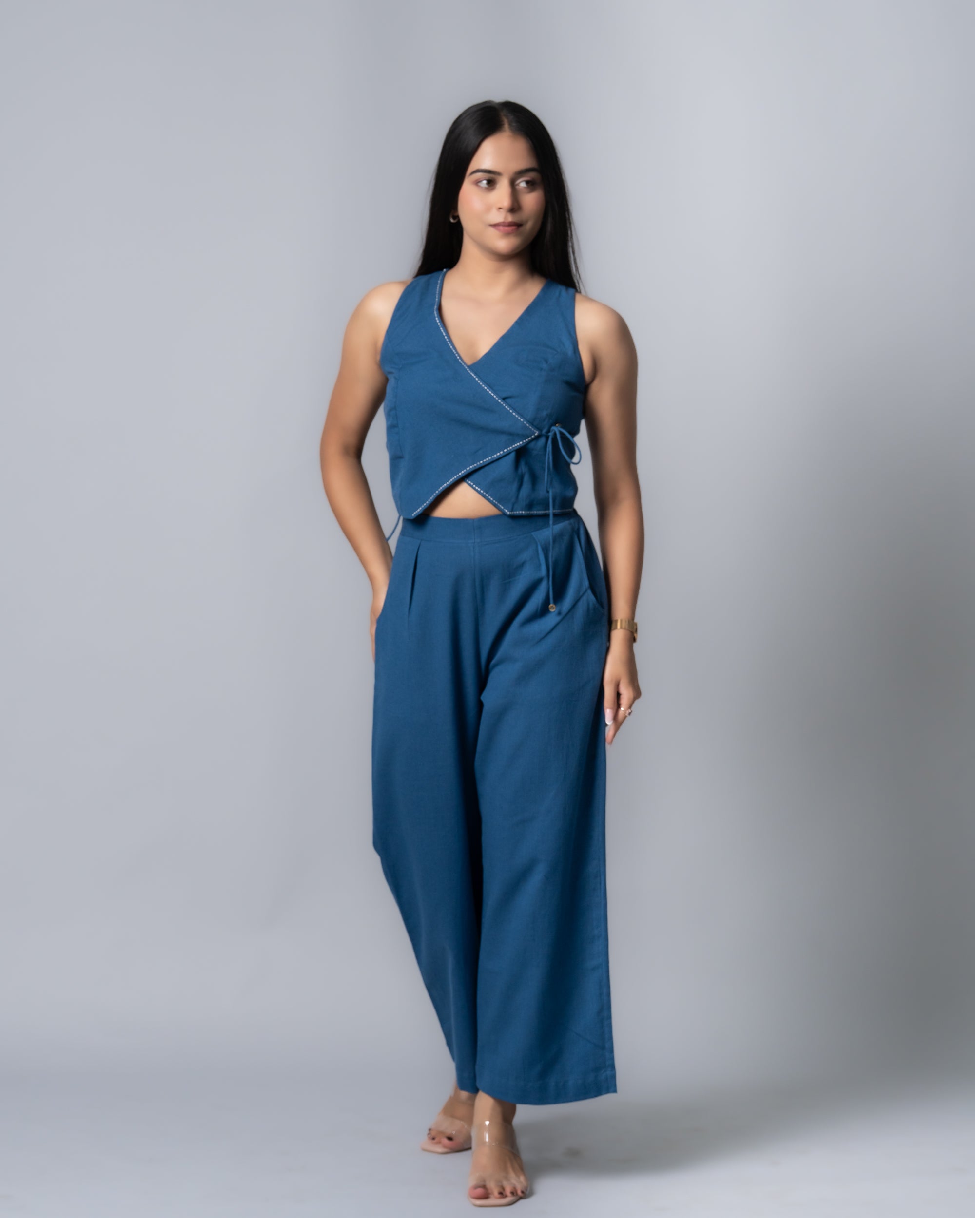 Ocean Blue Wrap up Co-ord set