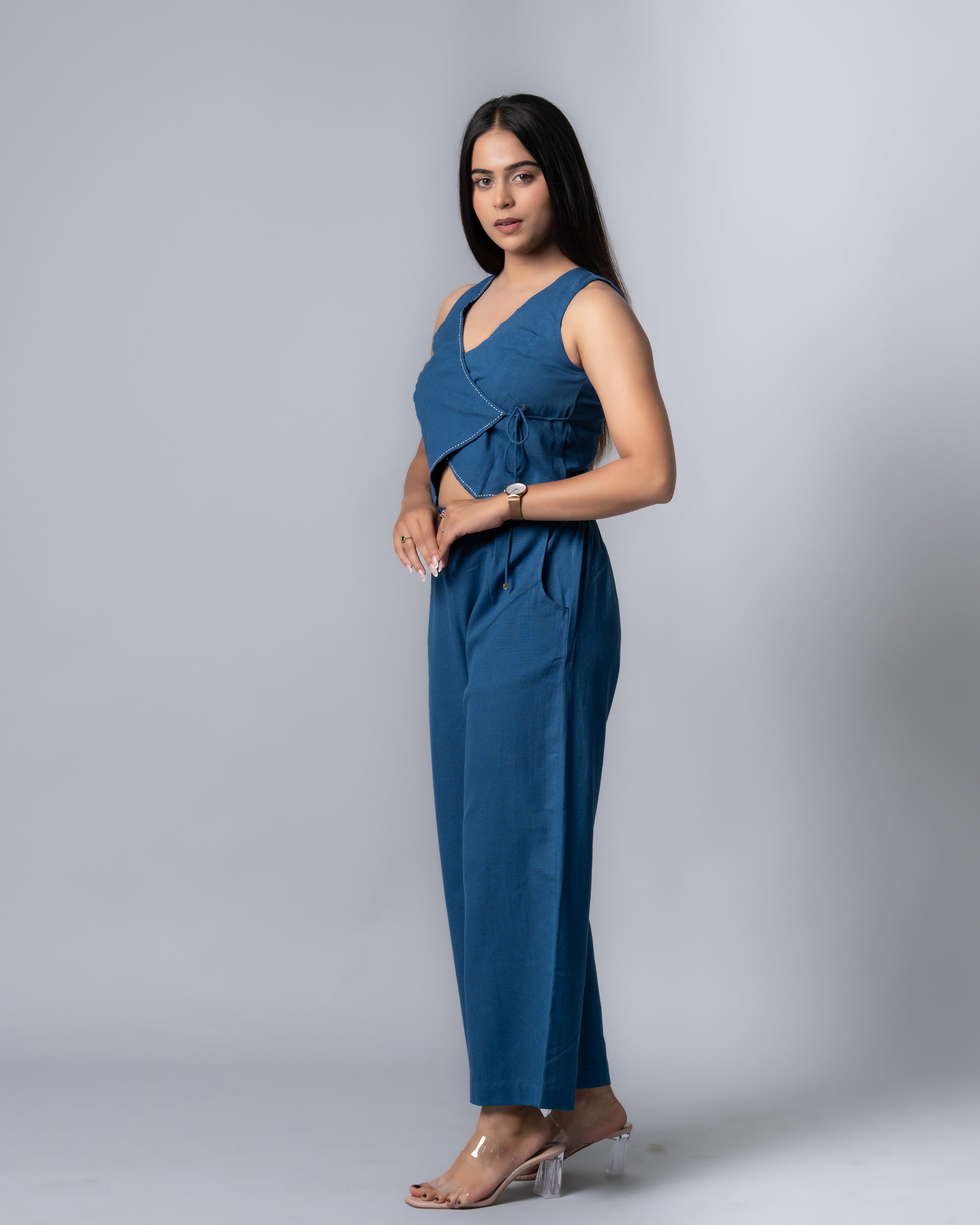 Ocean Blue Wrap up Co-ord set