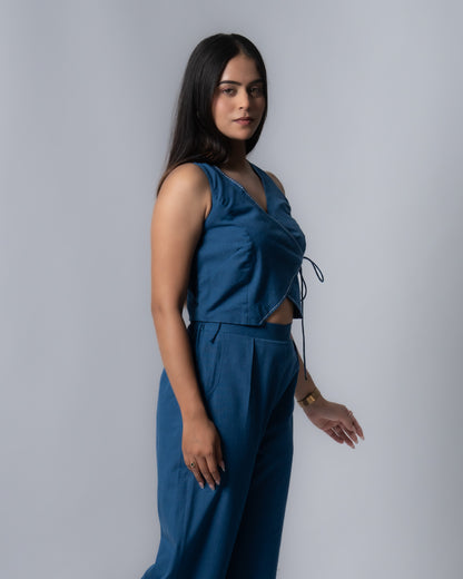 Ocean Blue Wrap up Co-ord set