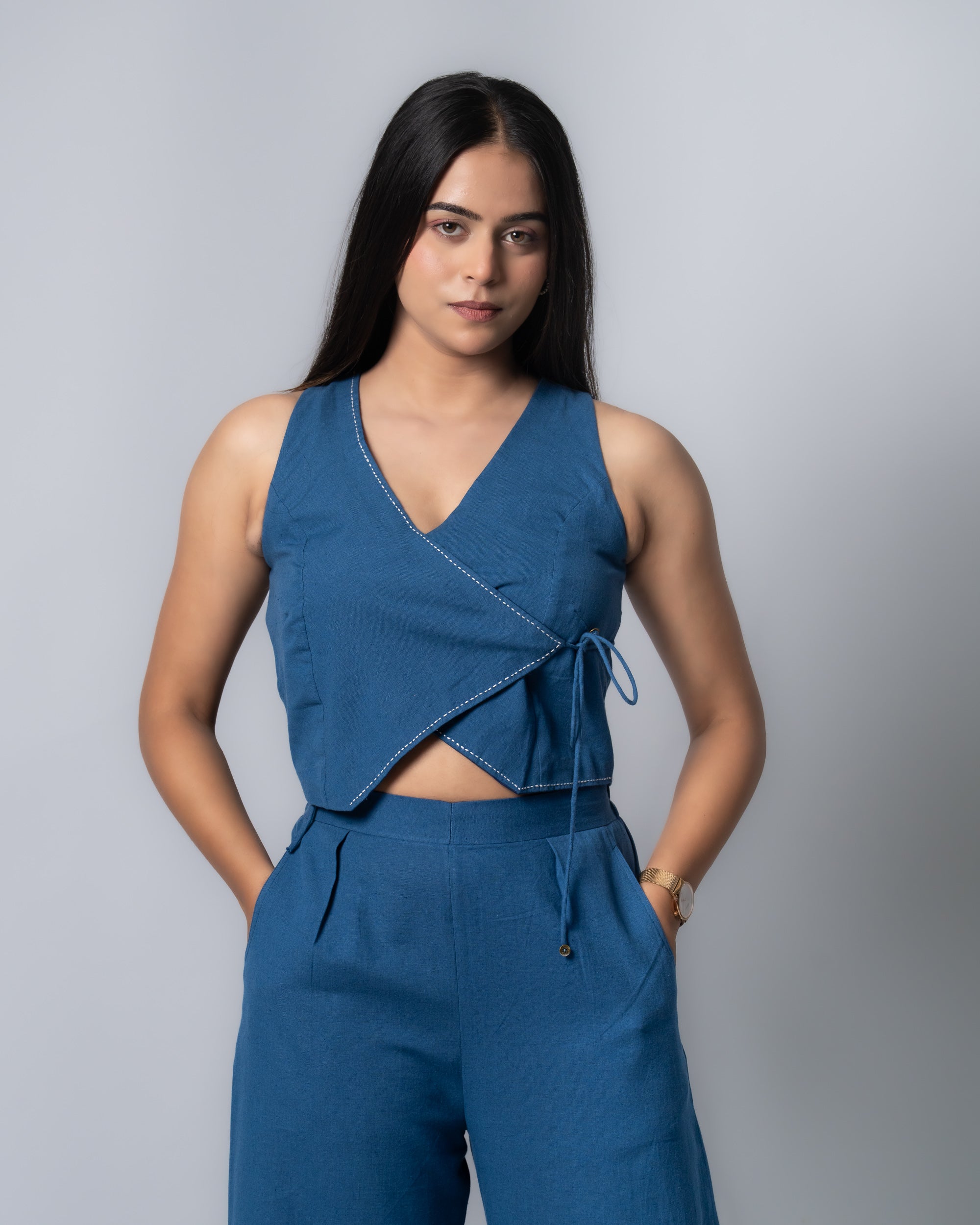 Ocean Blue Wrap up Co-ord set