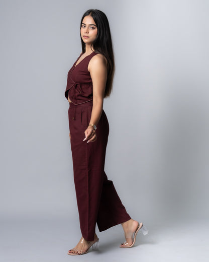 Classic Wine Wrap up Co-ord set