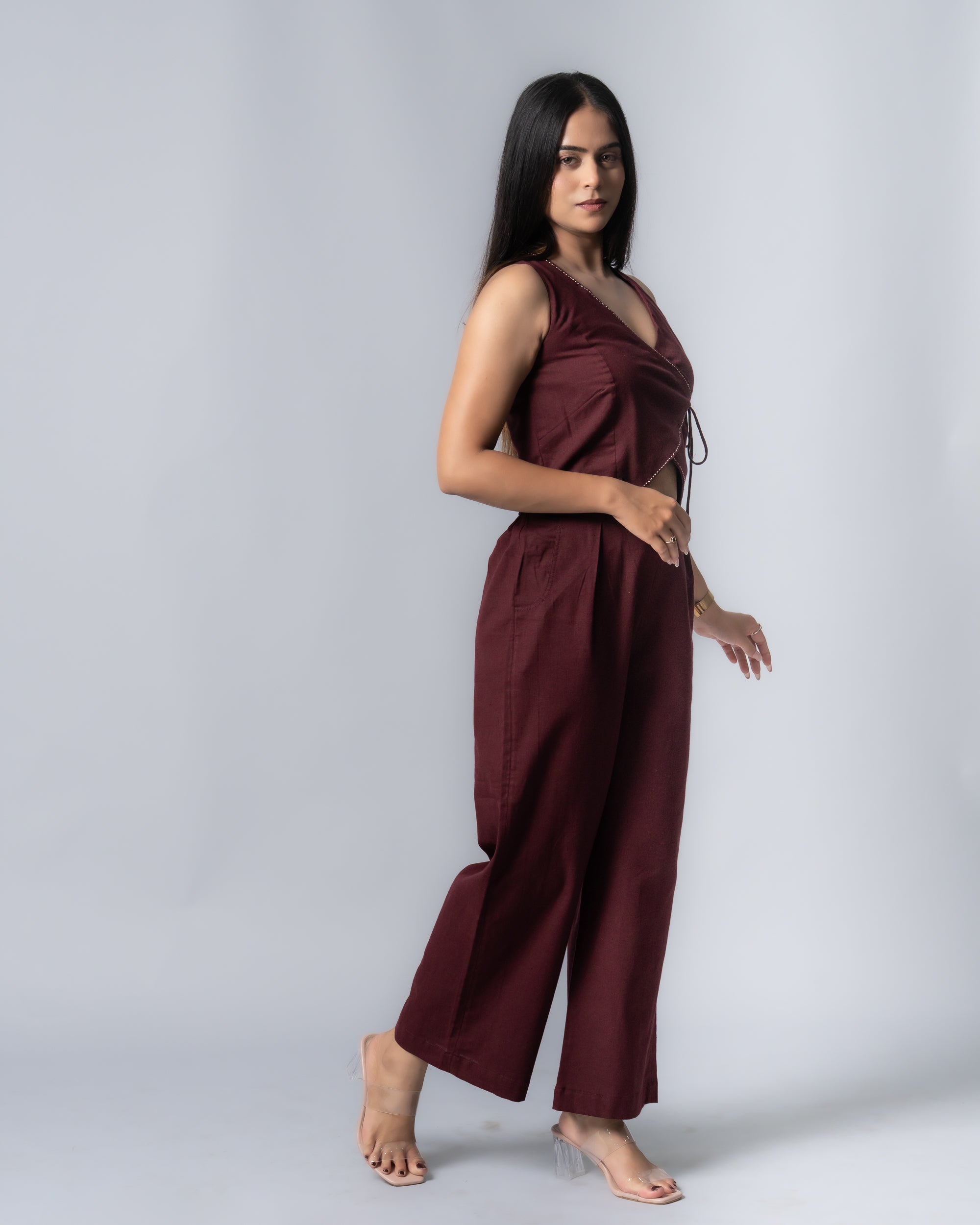 Classic Wine Wrap up Co-ord set