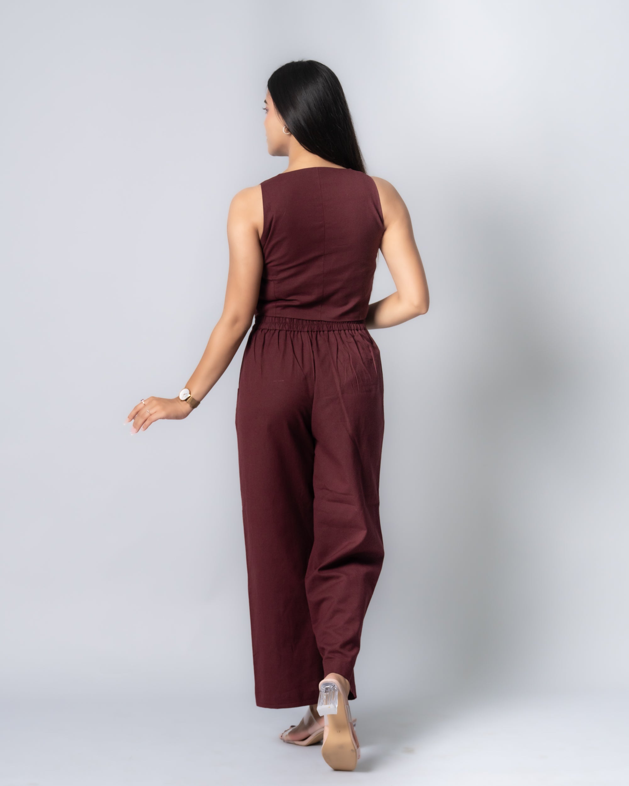 Classic Wine Wrap up Co-ord set