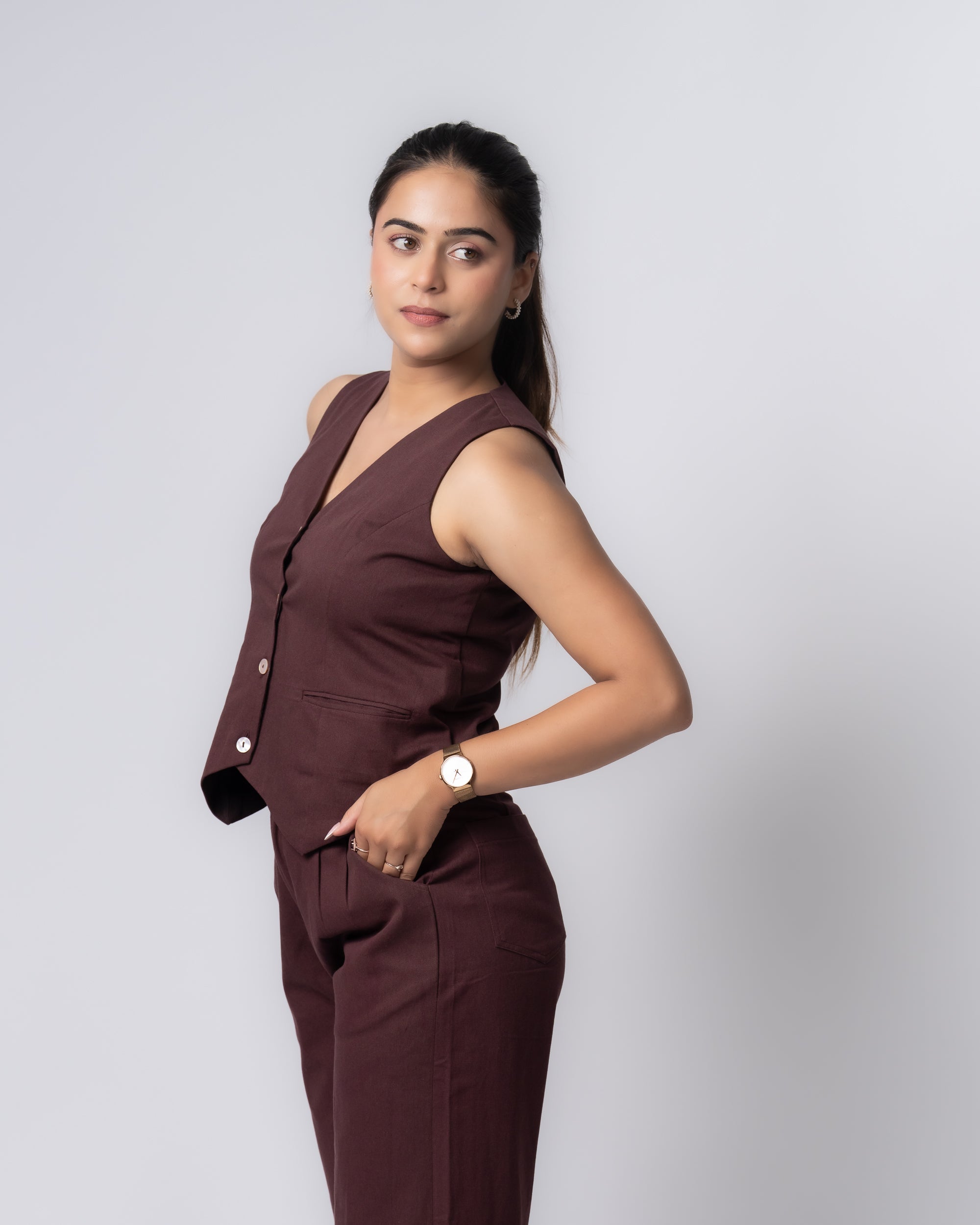 Drill Plum Brown Co-ord set
