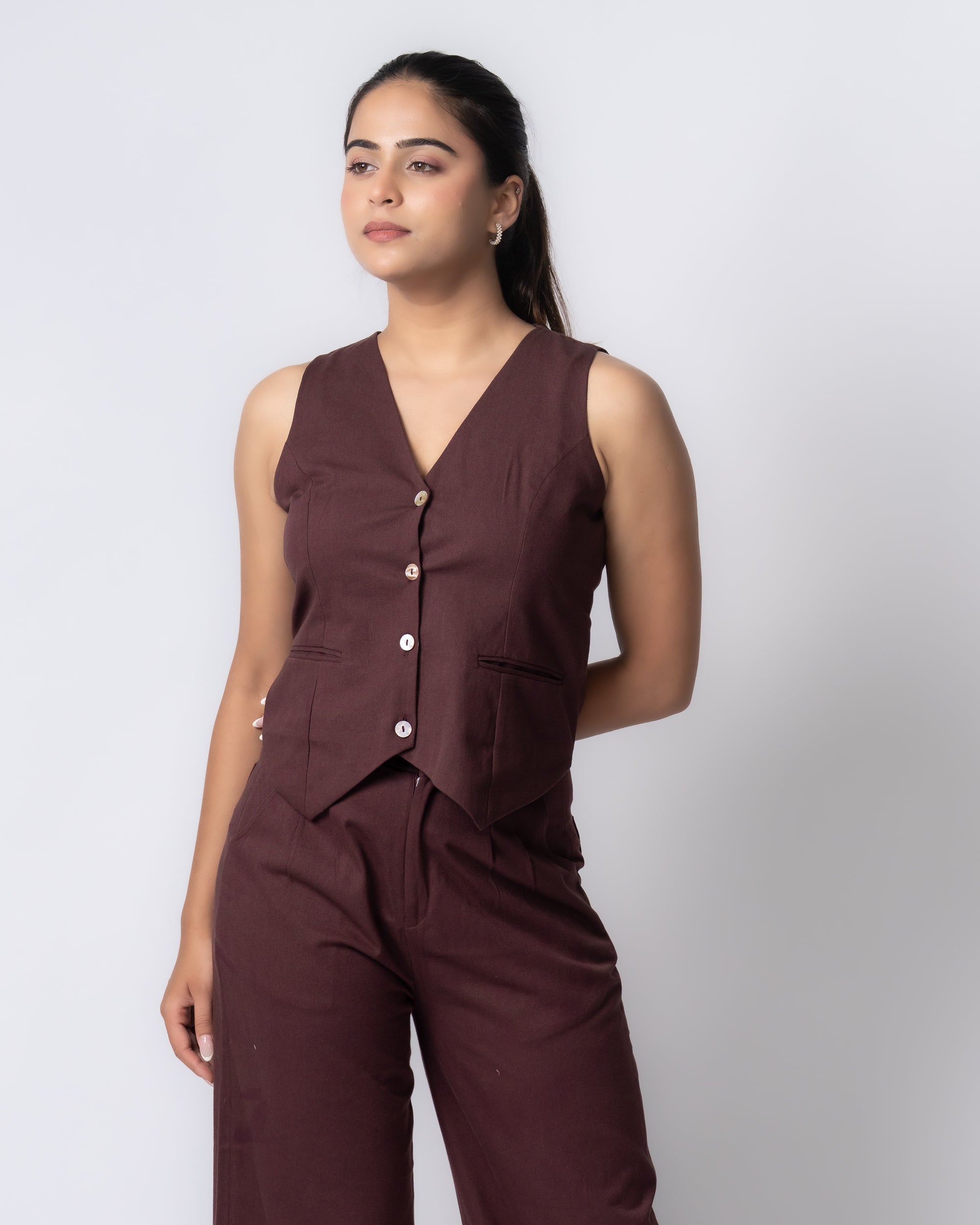 Drill Plum Brown Co-ord set