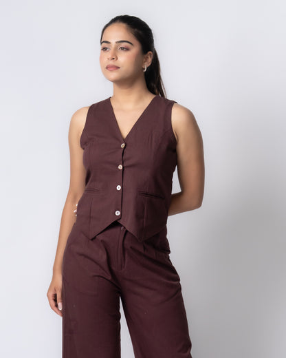 Drill Plum Brown Co-ord set