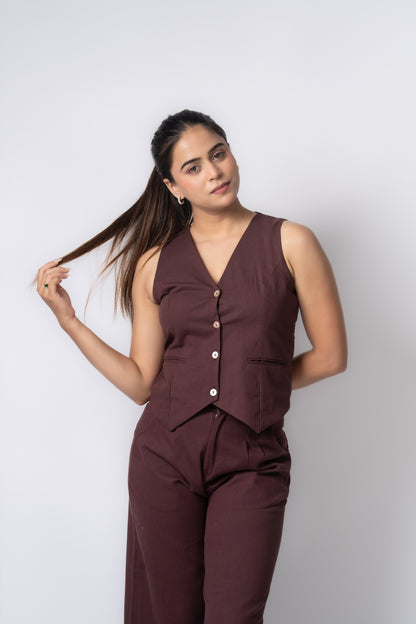 Drill Plum Brown Co-ord set