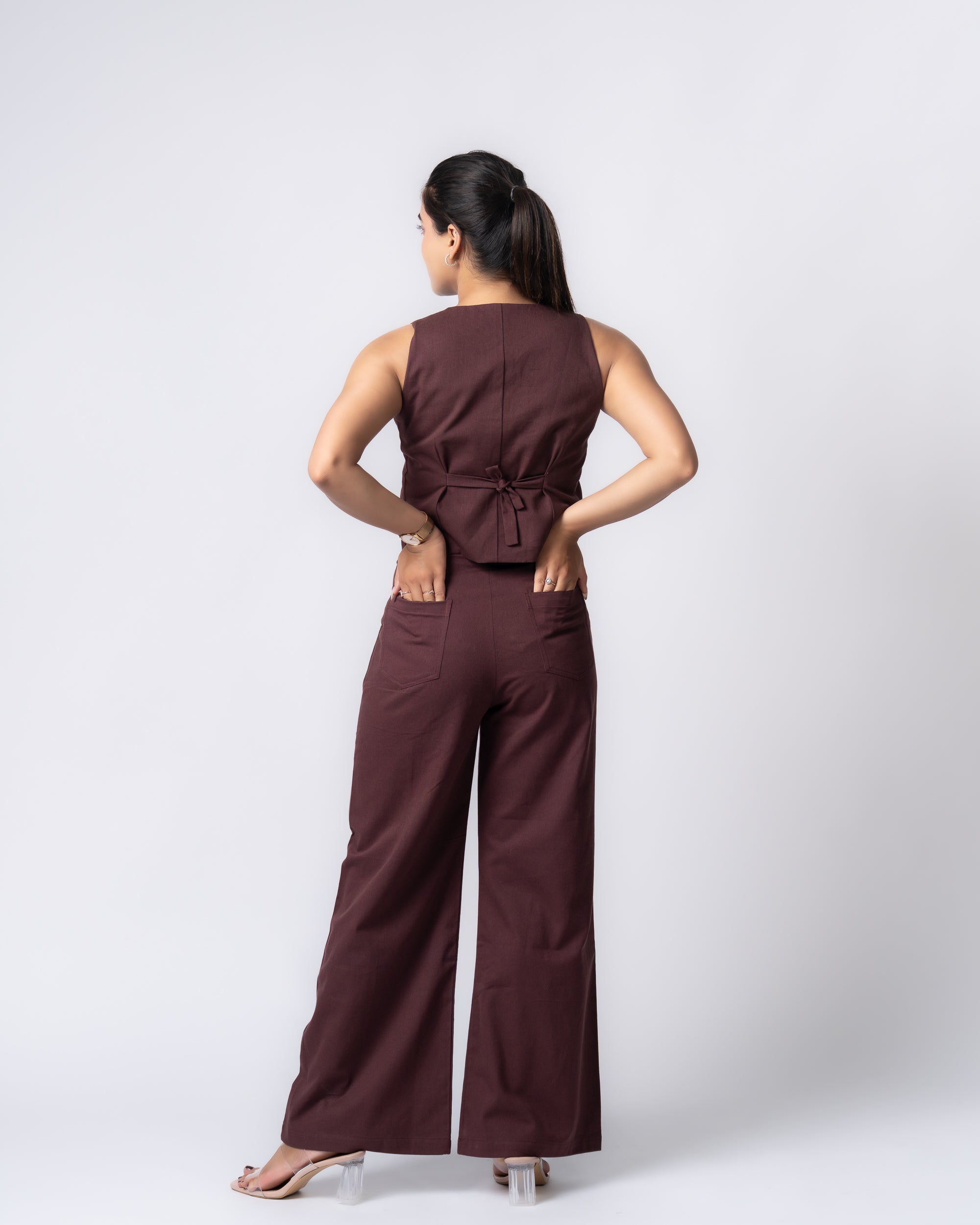 Drill Plum Brown Co-ord set