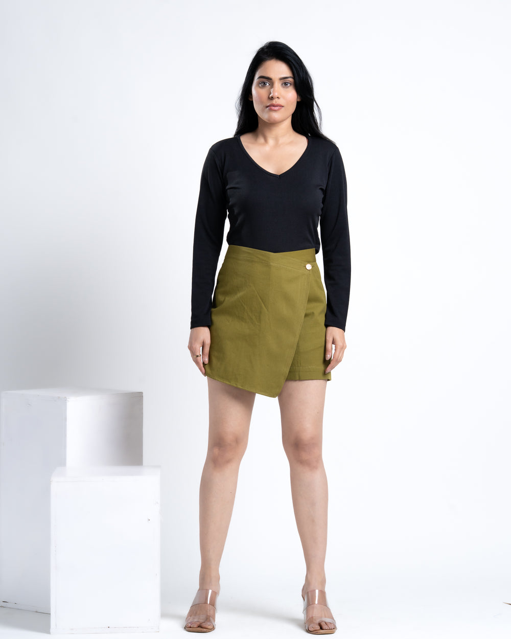 Shop Now for Moss Green Chic Skort Online