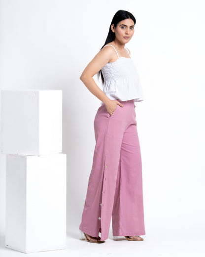 Shop Stylish Mauve Pink Wide Leg Pant Now